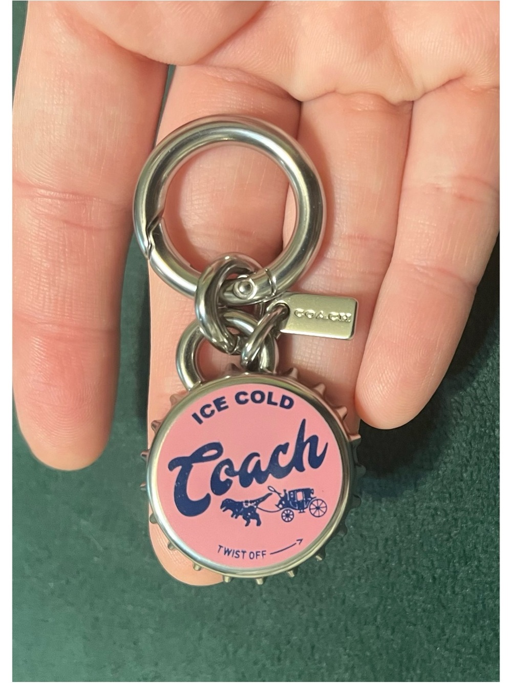 Coach Bottle Cap Keychain Bag Charm!